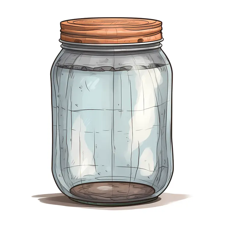 Empty Glass Jar with Lid