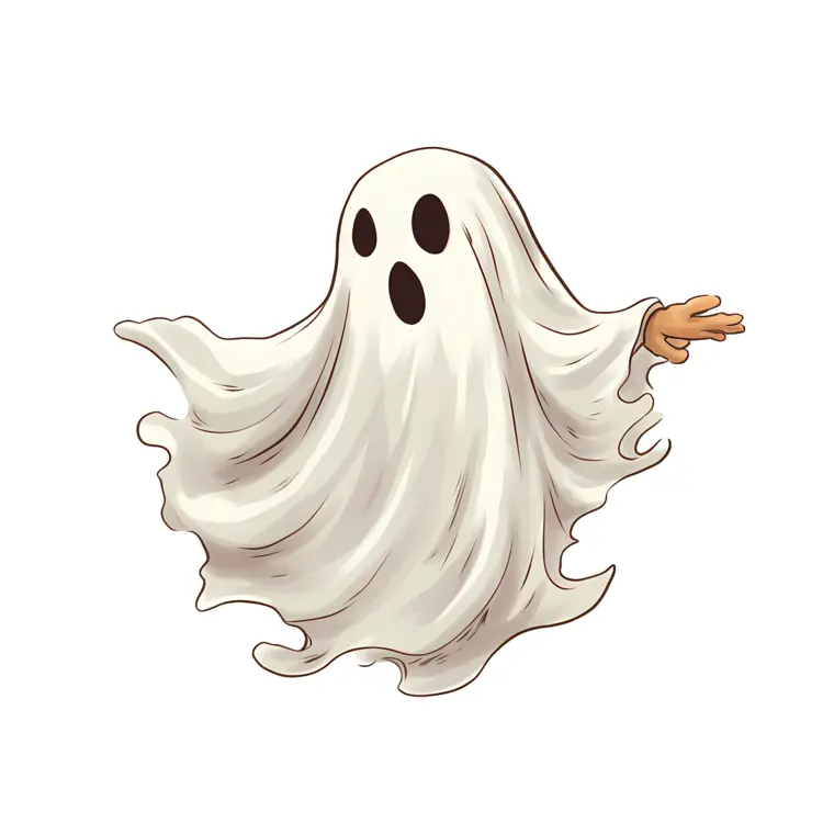 Scary Ghost with Outstretched Arm