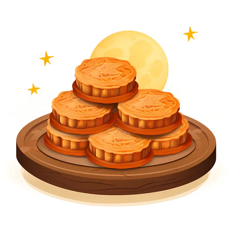 Mooncakes with Moon and Stars