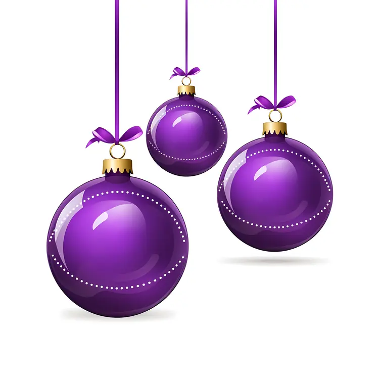 Purple Christmas Ornaments for Festive Decoration