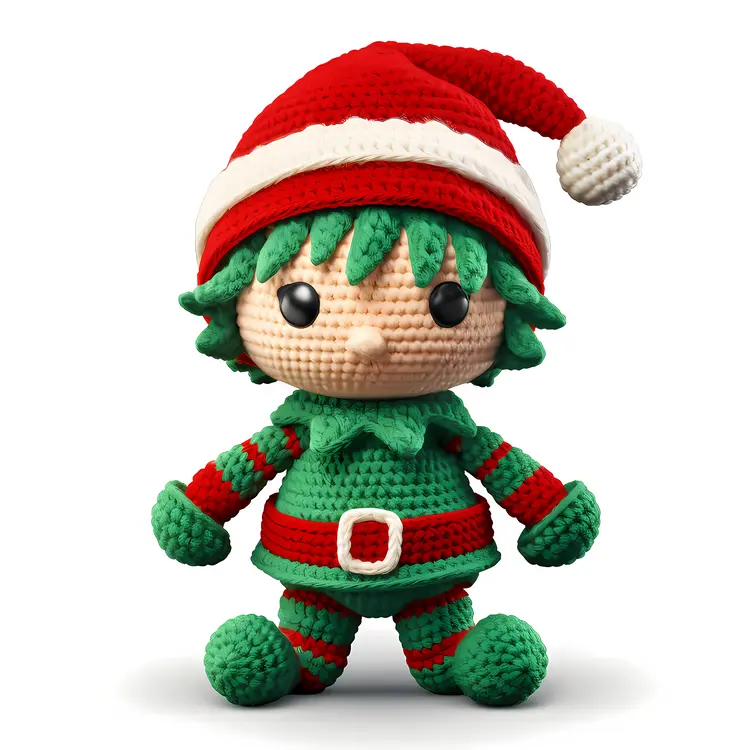Elf with Red and Green Outfit