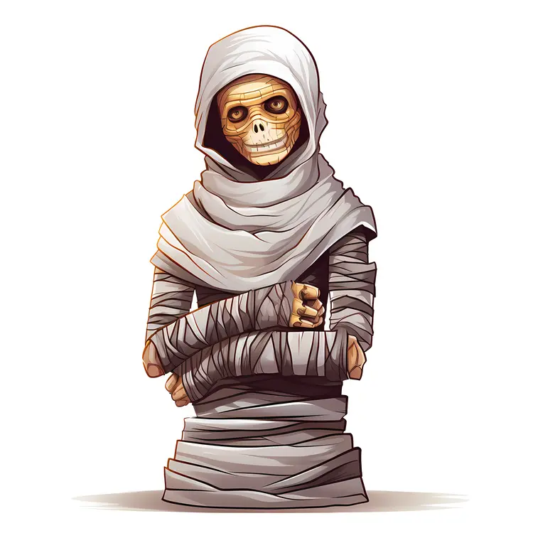 Hooded Mummy Wrapped in Bandages