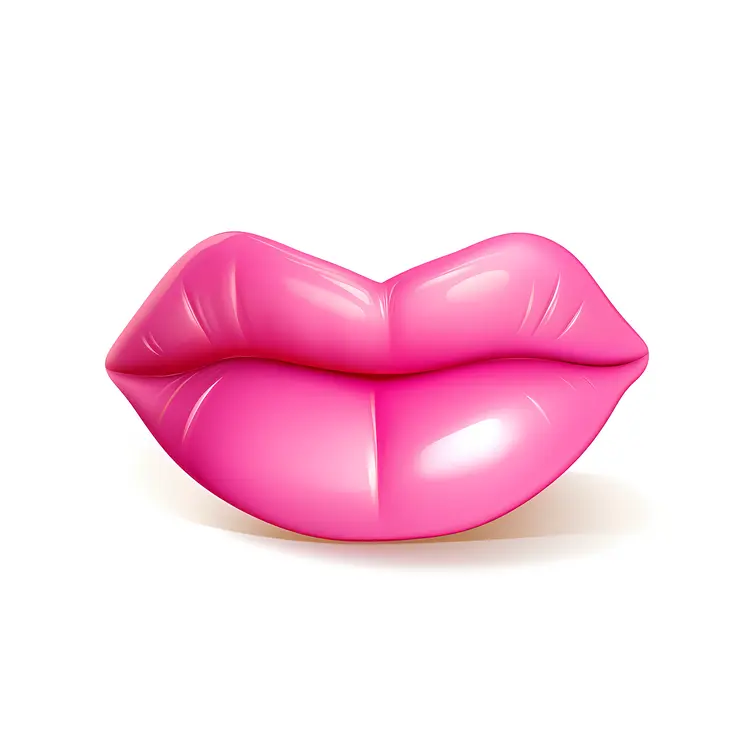 Glossy Pink Lips Illustration