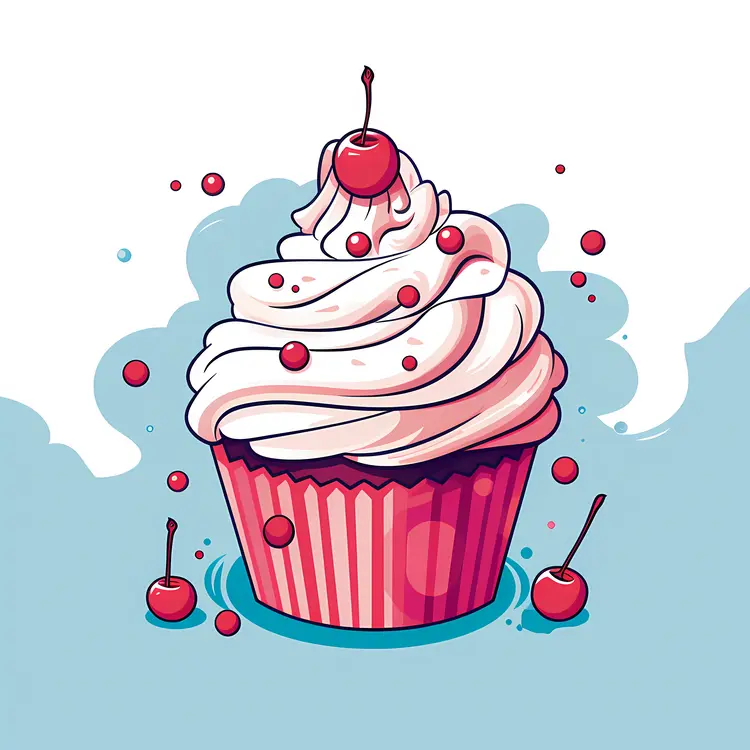 Cherry Topped Cupcake