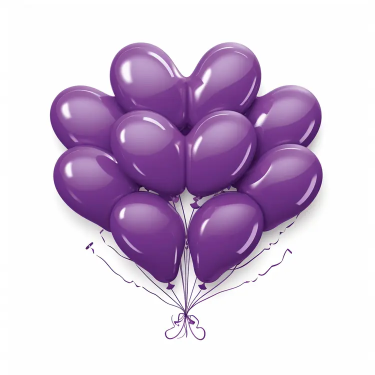 Purple Heart Balloons for Celebrations
