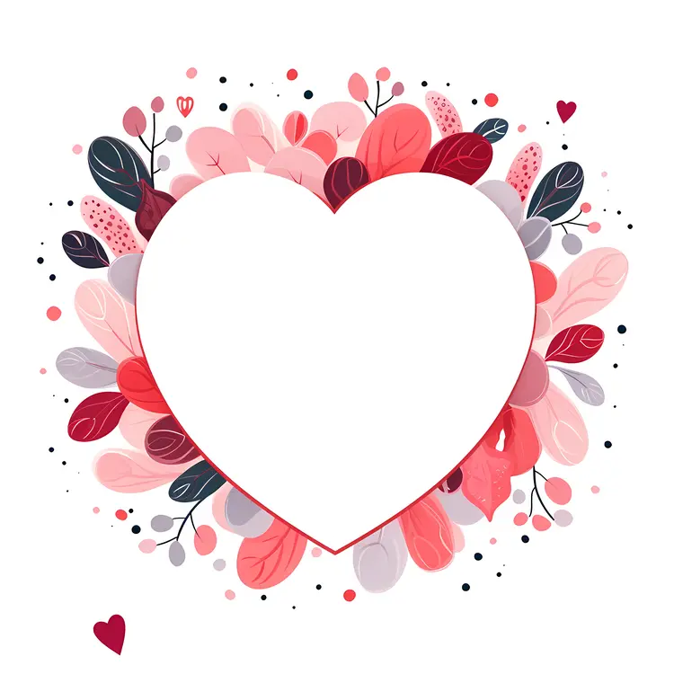 Heart Frame with Leaves