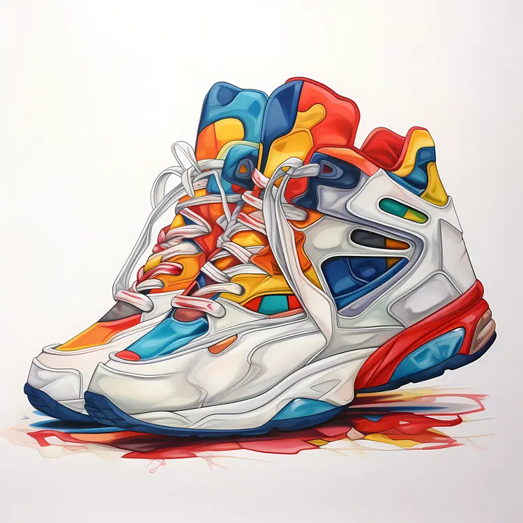 Vibrant Colorful Sneakers