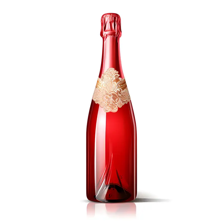 Elegant Red Wine Bottle for Celebrations