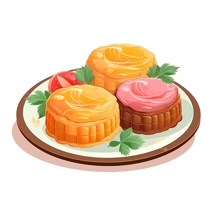 Colorful Mooncakes for Mid-Autumn Festival Celebration