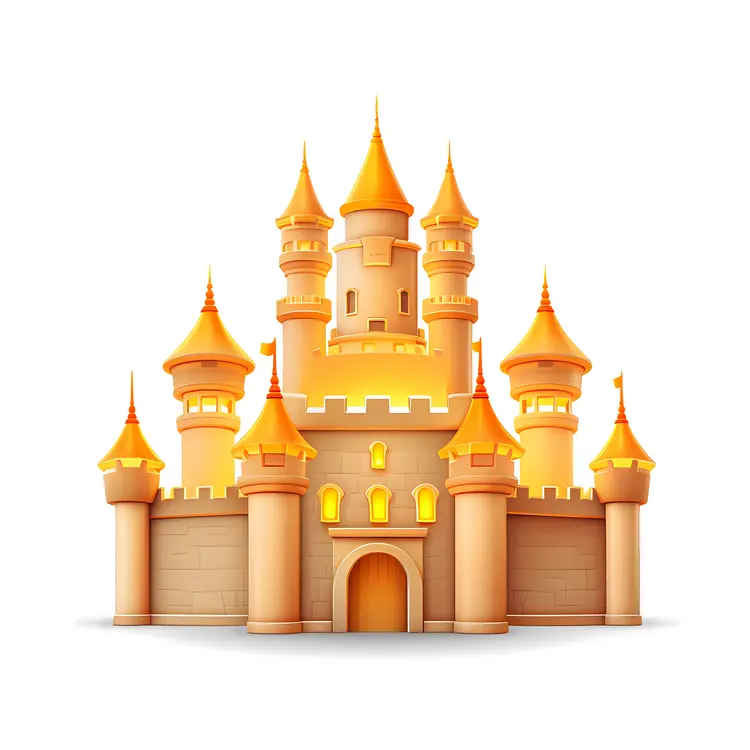 Golden Fairy Tale Castle