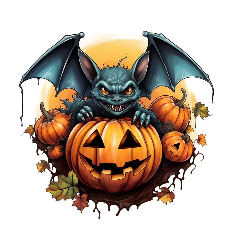 Bat and Pumpkin