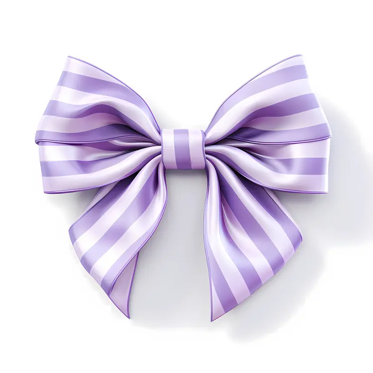 Purple Striped Bow