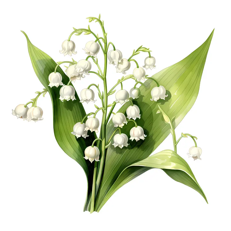 Beautiful Lily of the Valley Illustration