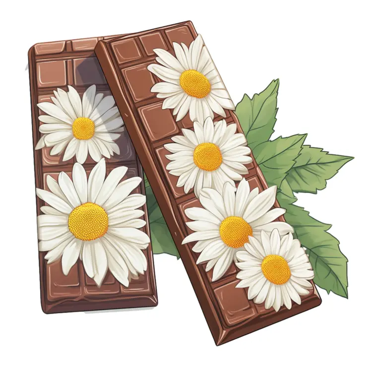 Decorative Chocolate Bars with Flowers