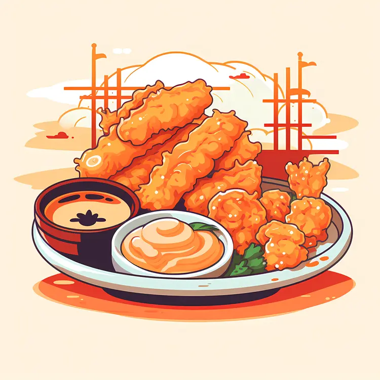 Tempura Platter with Dipping Sauce