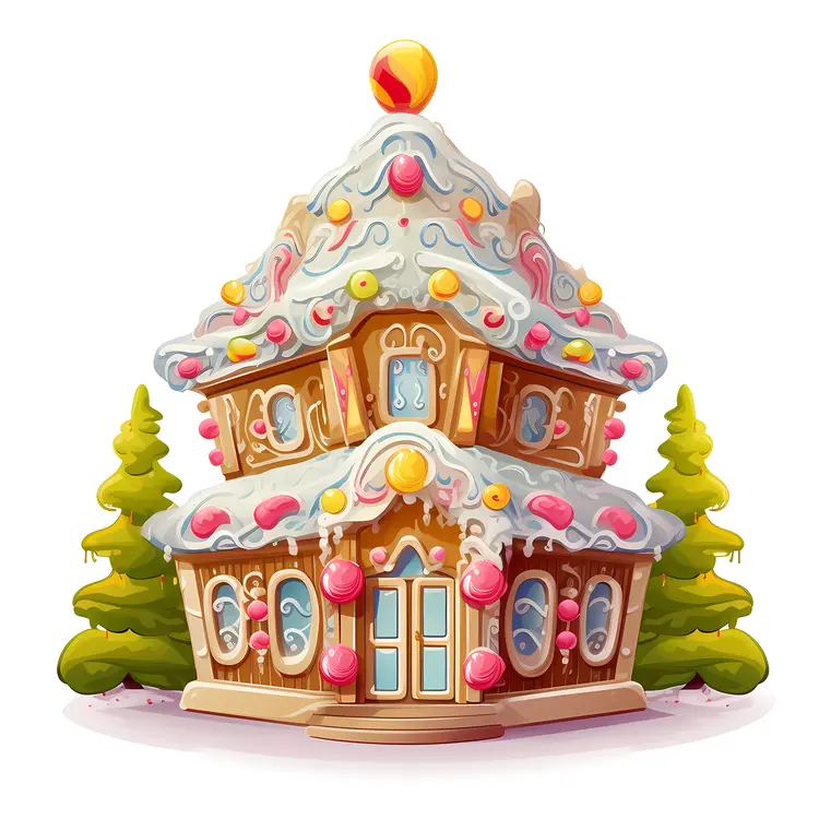 Gingerbread House with Snowy Icing