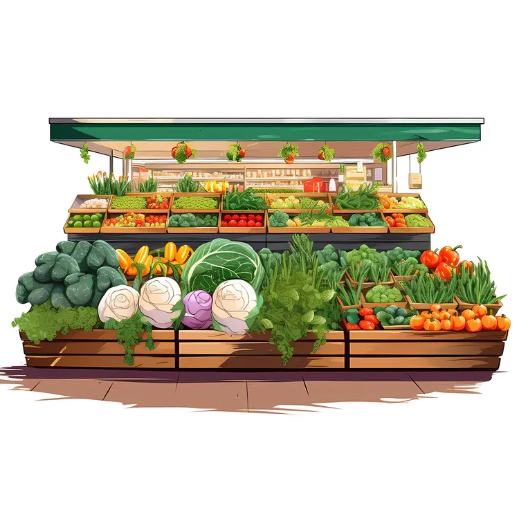 Fresh Vegetable Stand at the Market