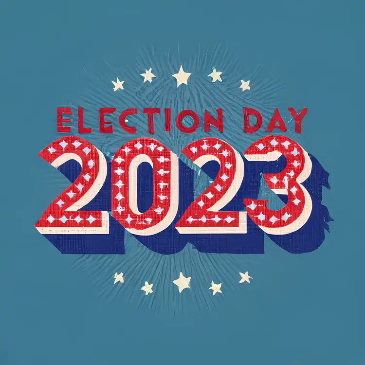 Election Day 2023 with Stars and Stripes