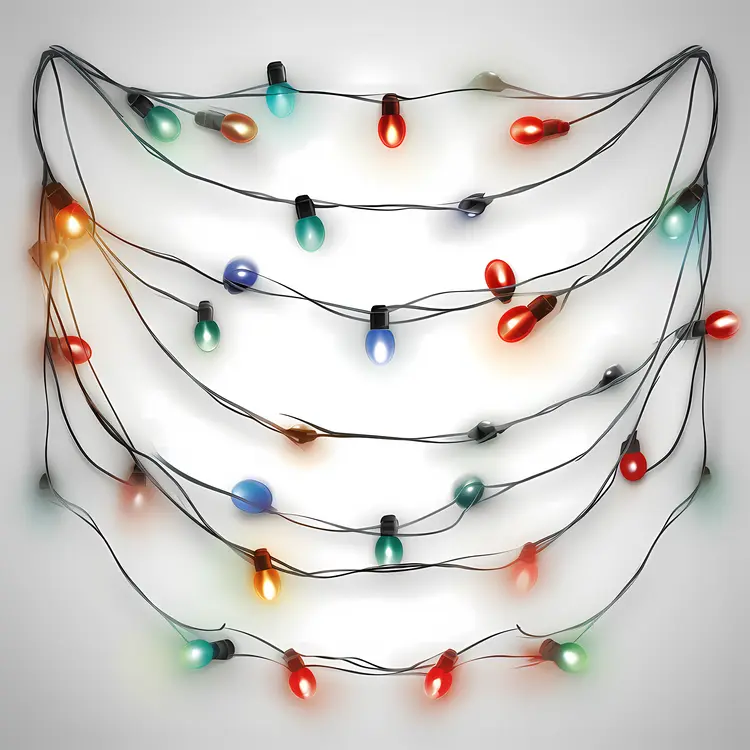 Multiple Strands of Colorful String Lights