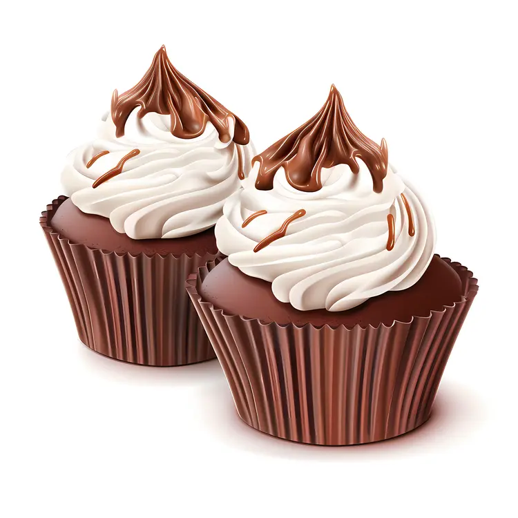 Chocolate Cupcakes with Cream