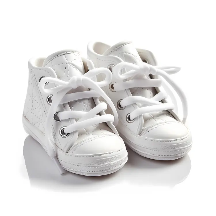 White Baby Shoes with Laces