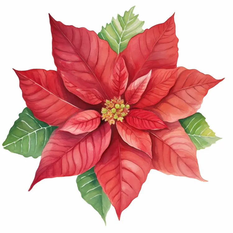 Beautiful Red Poinsettia for Christmas Decoration