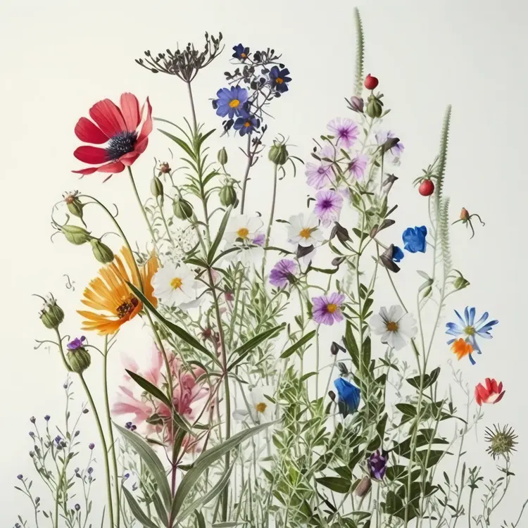 Colorful Wildflowers in Bloom