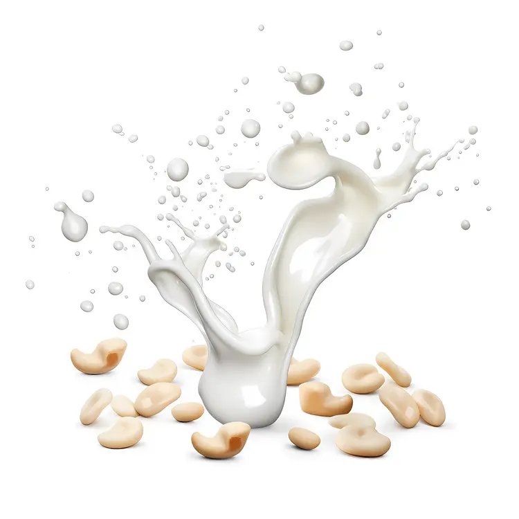 Cashew Milk Splashing with Cashews
