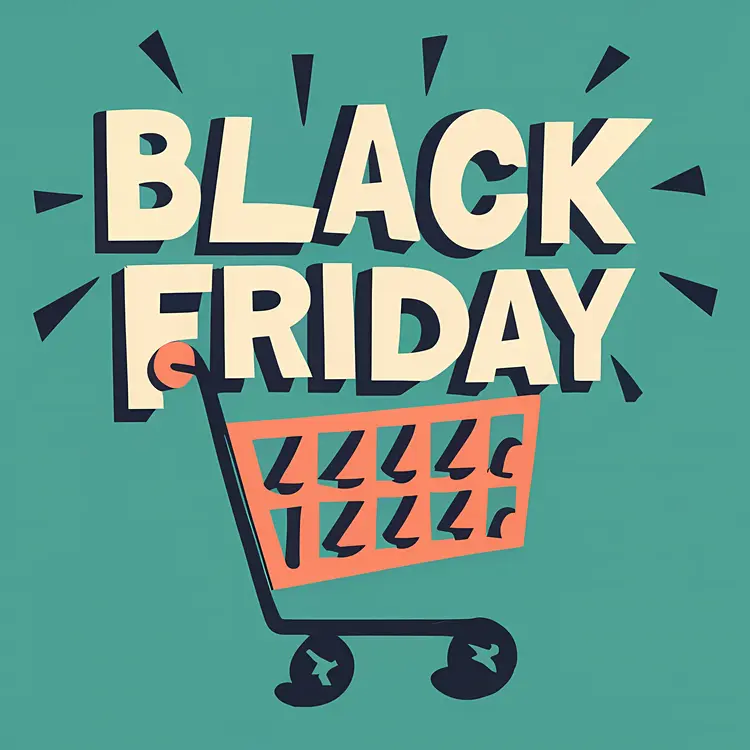 Black Friday Shopping Event with Cart