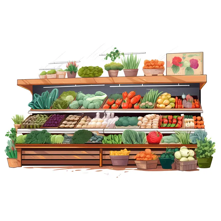 Diverse Vegetable Stand at Market