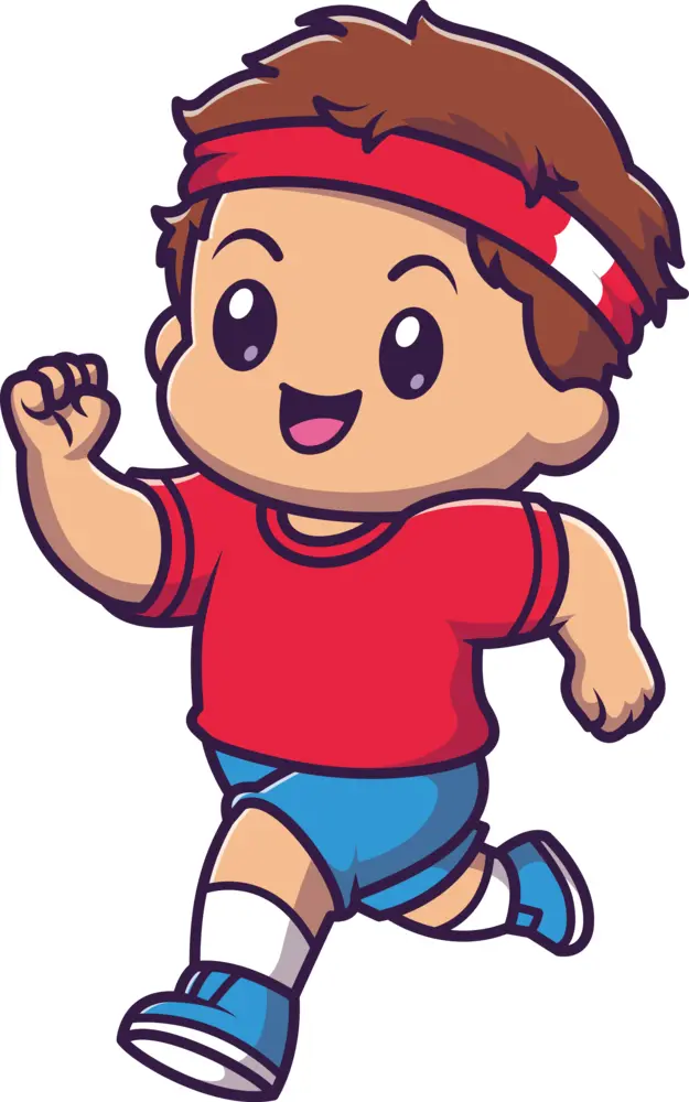 Child Running with a Headband