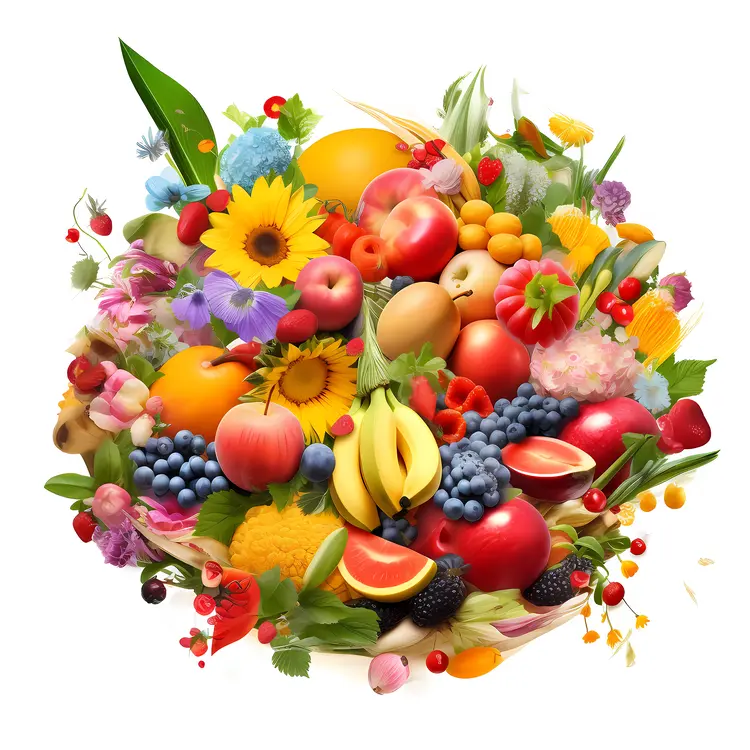 Colorful Assortment of Fresh Fruits