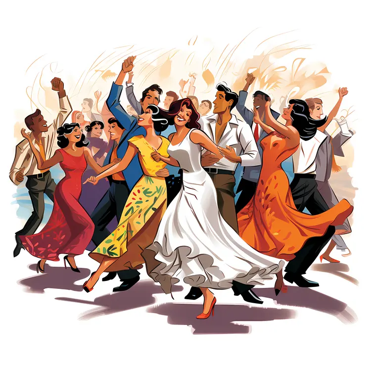 Group Dancing Celebration
