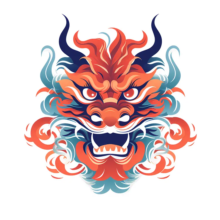 Dragon Face Illustration