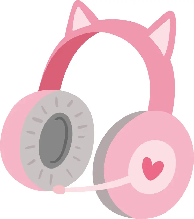 Cute Pink Cat Ear Headset