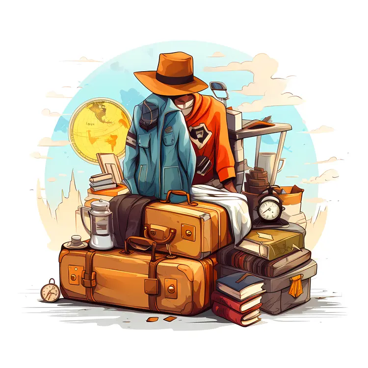 Packed Luggage Ready for Travel