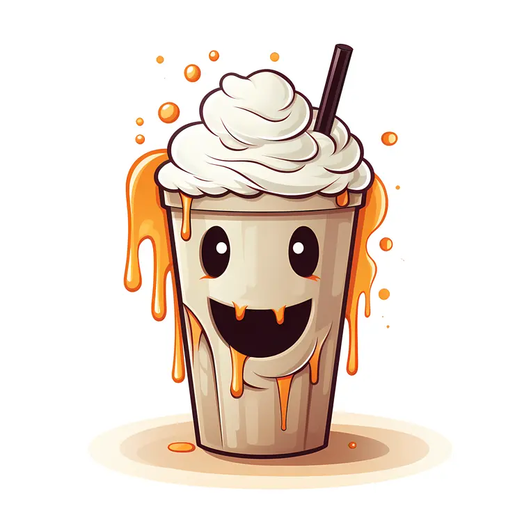 Halloween Pumpkin Milkshake with Whipped Cream