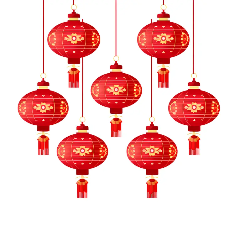 Red Lanterns for Chinese New Year Celebration