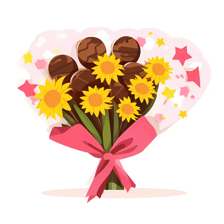 Sunflower and Chocolate Bouquet for Special Occasions