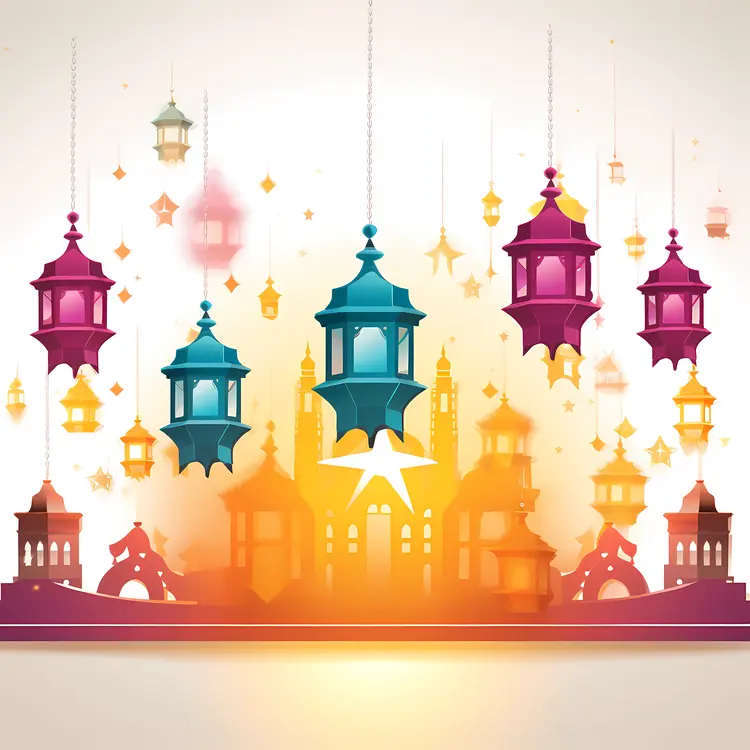 Colorful Hanging Lanterns