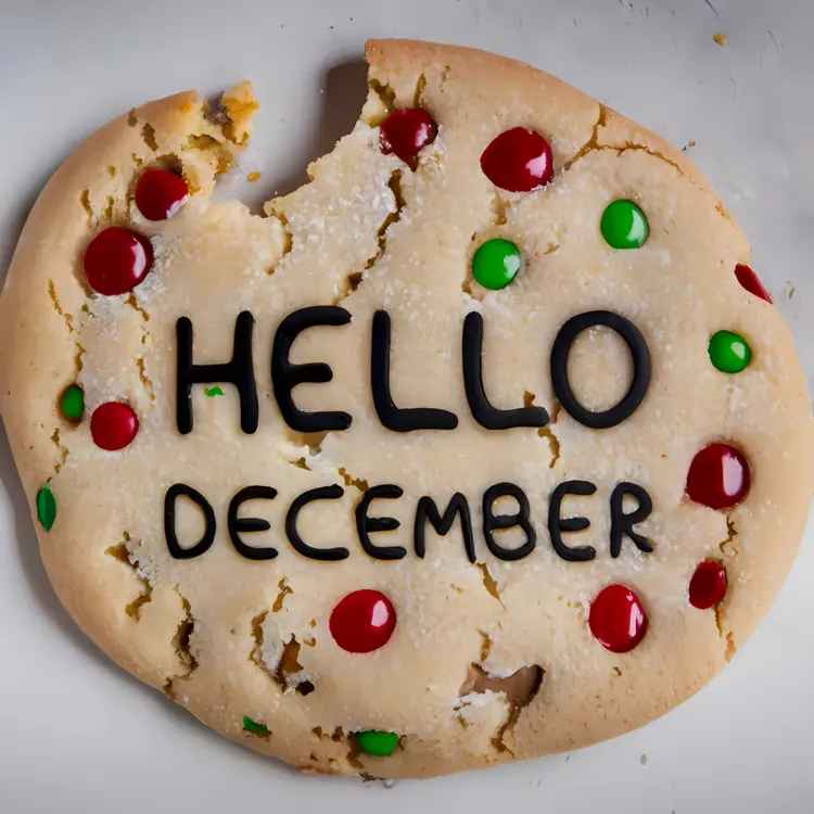 Hello December Cookie