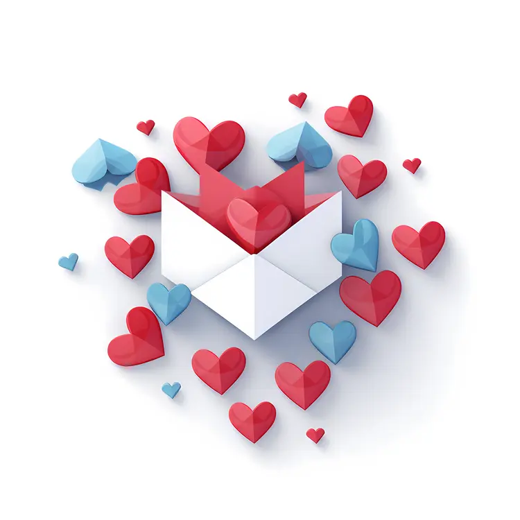Hearts in Envelope