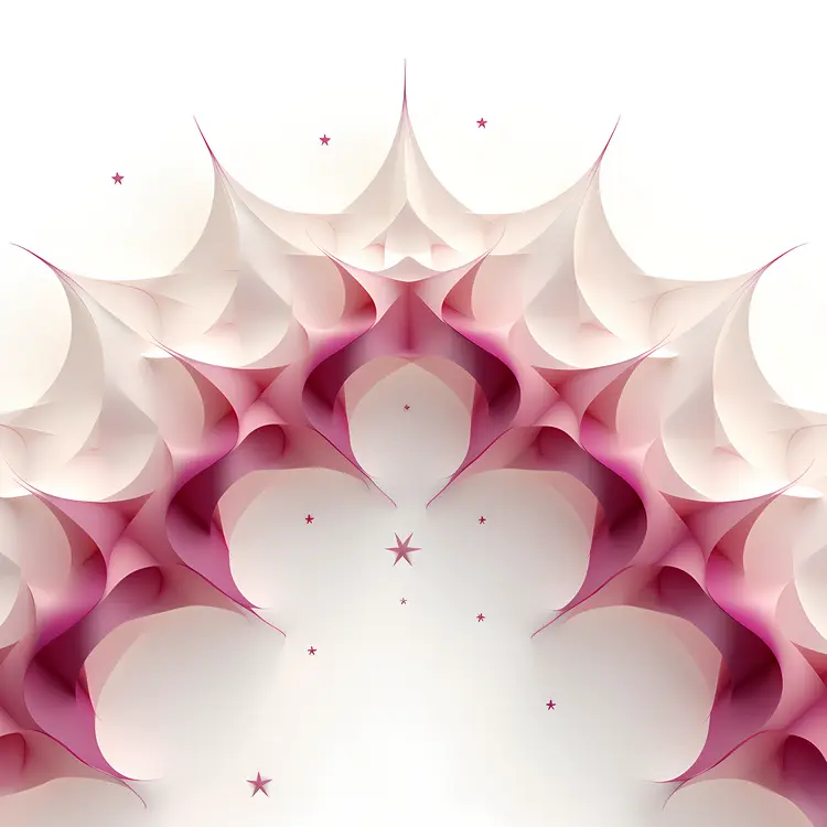 Abstract Pink Geometric Art
