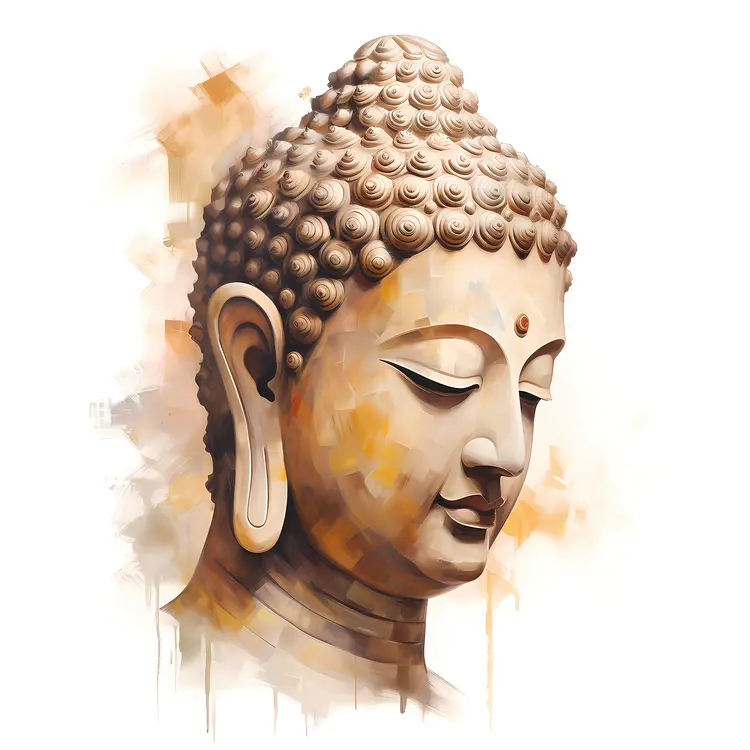 Buddha Head with Serene Expression