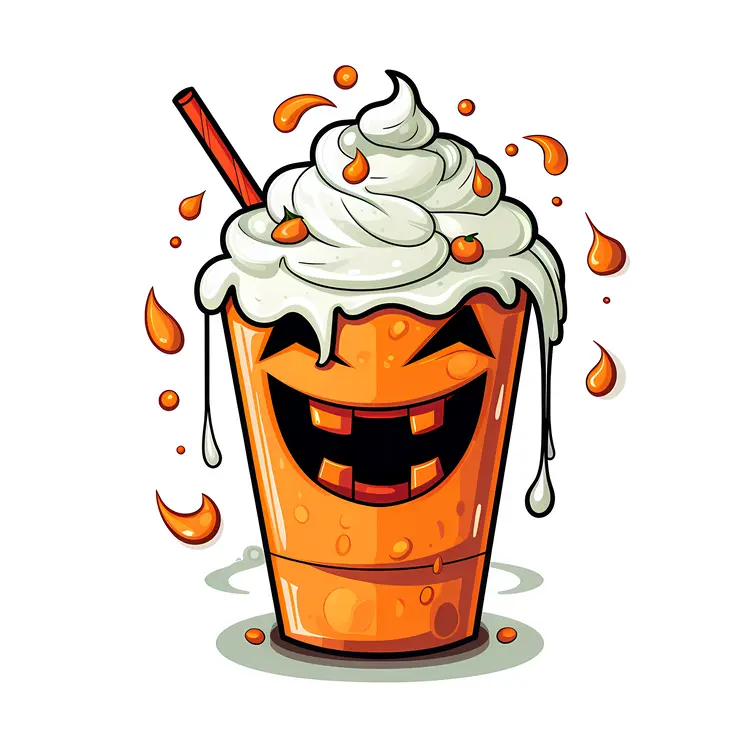 Orange Drink with Whipped Cream