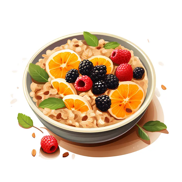 Oatmeal with Berries and Citrus