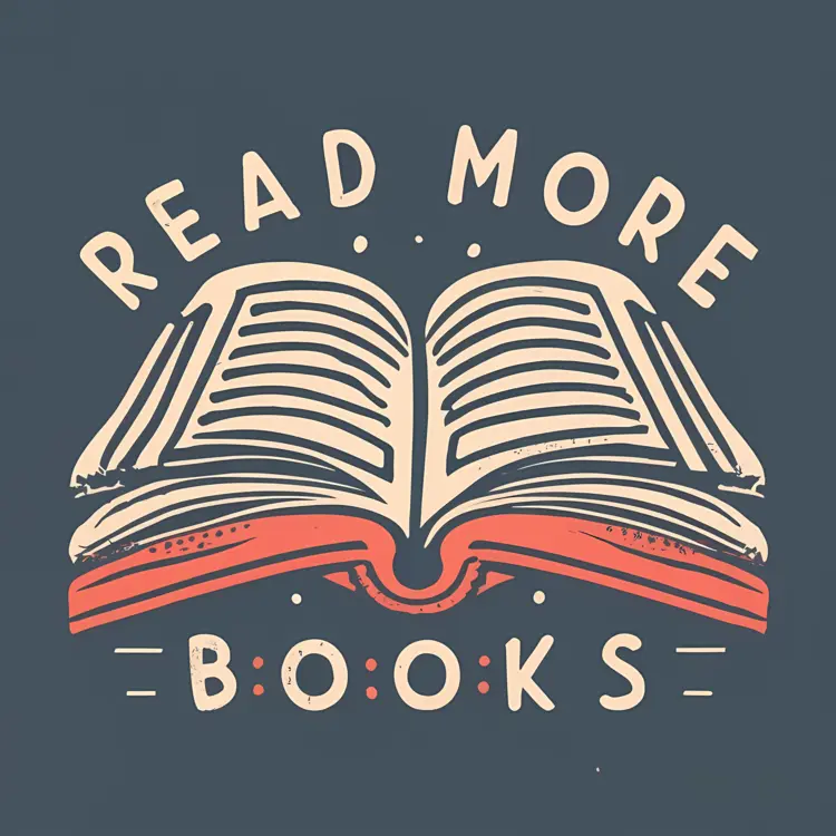 Open Book with 'Read More Books' Text