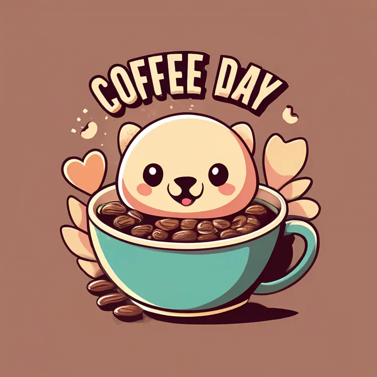 Cute Coffee Cup for Coffee Day