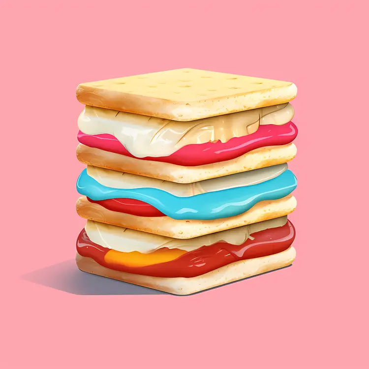 Colorful Cream Sandwich Cookies