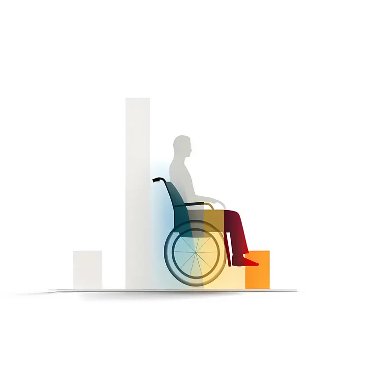 Minimalist Abstract Person in Wheelchair